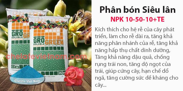 Phân bón lá Siêu lân NPK 10-50-10+TE - Kích hoa, kích rễ, củ